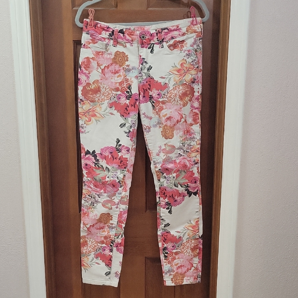 Pilcro Vibrant Floral Jeans